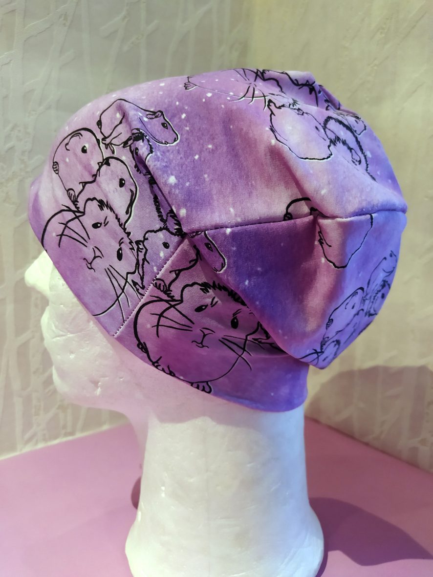 Kuikuttajat-trikoopipo, S-M-L, violetti tai turkoosi - Image 3