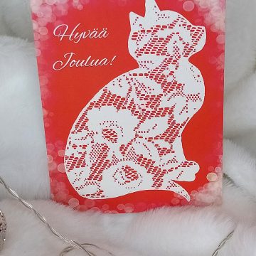 Lacey-joulukortti, punainen