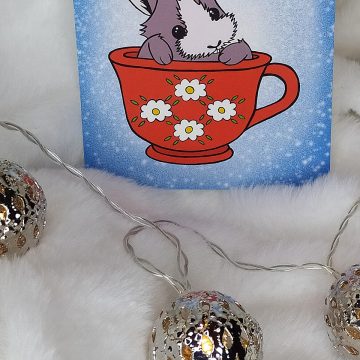 Kuppipupu-joulukortti