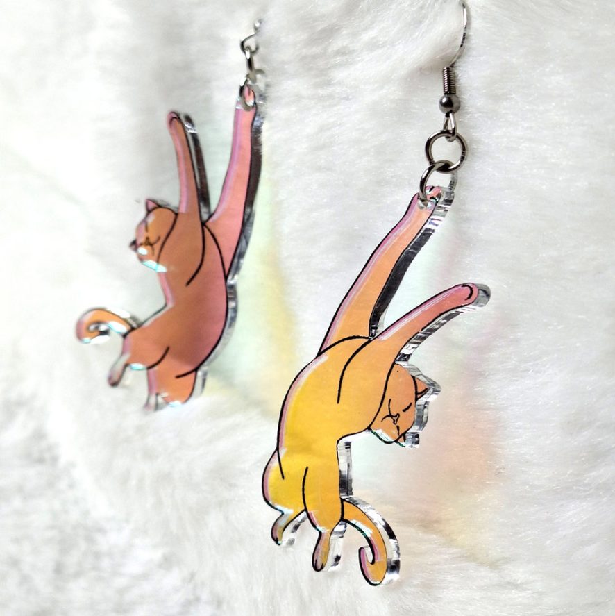 Hang in there -korvakorut, hologrammi akryyli - Image 3