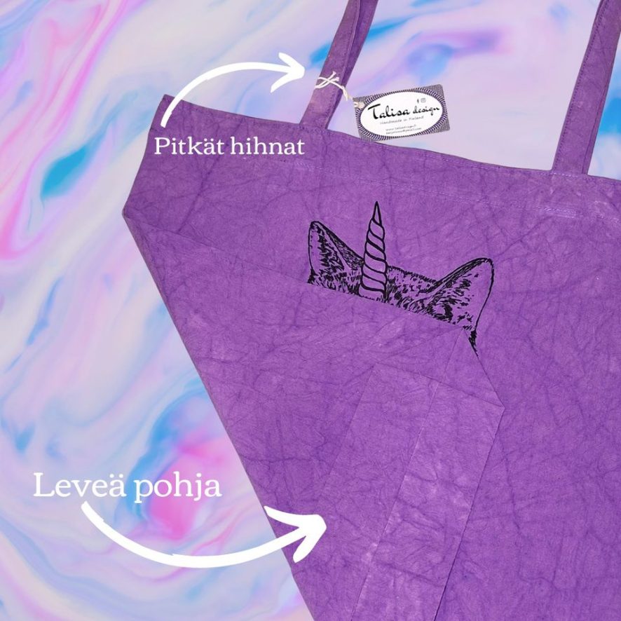 Viivi-puuvillakassi, värjätty - Image 2