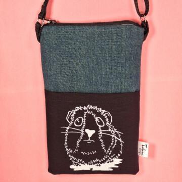 kuikuttaja kännykkälaukku, värjättyä farkkua, useita värejä