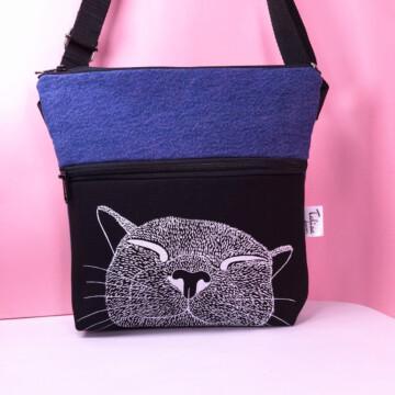 happykittyolkalaukkuviolettivärjätty